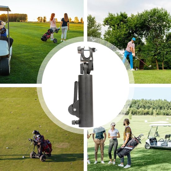 Golf Parapluhouder - Parapluhouder Golfkar - Bescherming tegen Weer - Dubbele Vergrendeling - 23.9 cm - Zwart — afbeelding 4