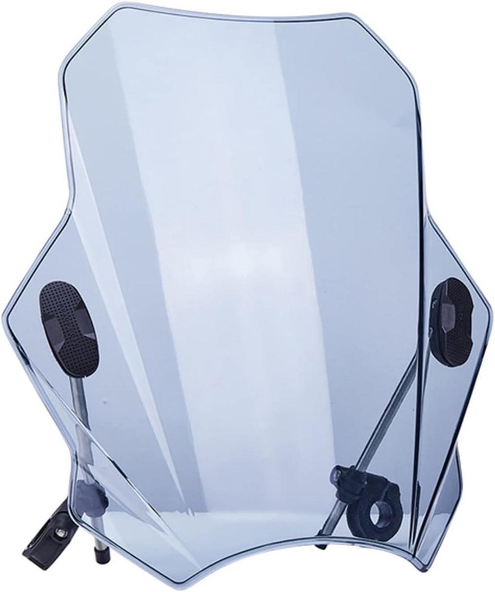 Motorfiets Windscherm - Wind Deflector - Comfortabel Rijden - Verstelbare Luchtstroom - Universele Pasvorm - Transparant Grijs