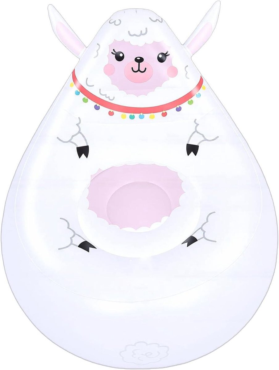 Opblaasbare Zitzakstoel - Opblaasstoel Kinderen - Ontspannen en Spelen - Schattig Alpaca Ontwerp - 75x80x65cm - Niet gespecificeerd