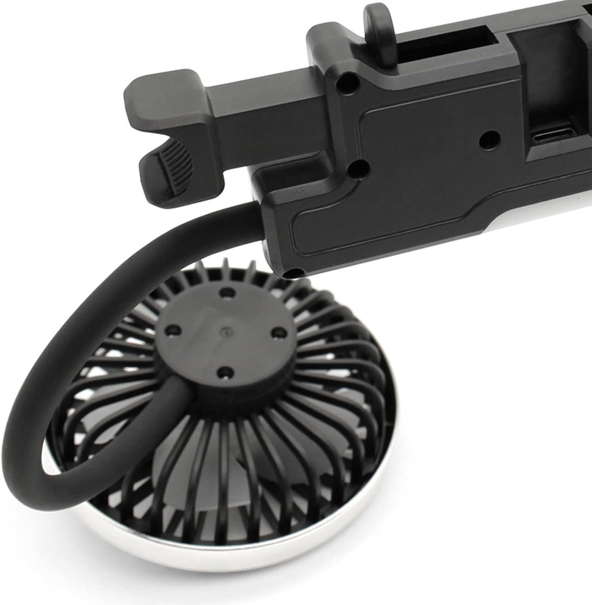Auto Achterbank Ventilator - Dubbele Kop Koeler - Reizen en Woon-werkverkeer - Verstelbare Luchtstroom - 3 Snelheden - Zwart