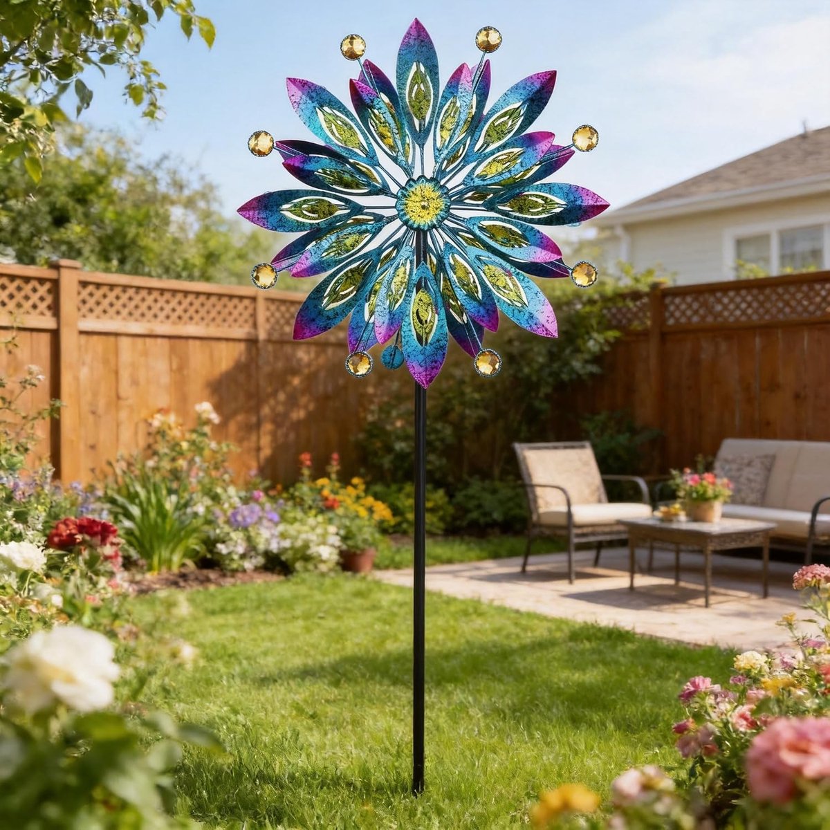 Windspinners voor tuin en tuin veelkleurig