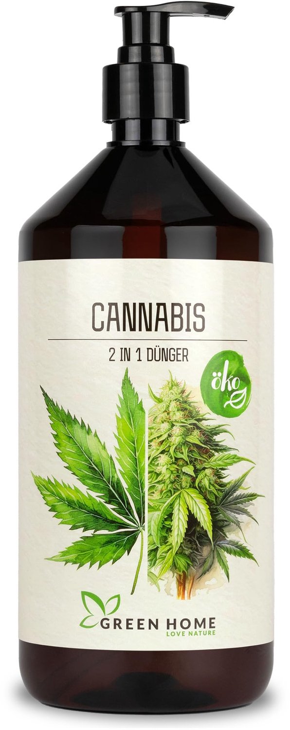 Green Home Love Nature - All in one meststof - Hennep en cannabis plantenvoeding 1 L - NPK 8+8+6 - Met doseerpomp