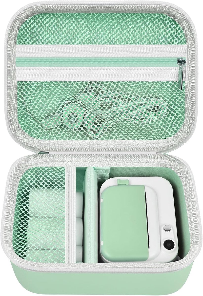 tas hoes voor Uleway, MINIBEAR, GlobalCrown, Gofunly en USHINING digitale drukcamera, print instant camera, geheugenkaart, lichtgroen