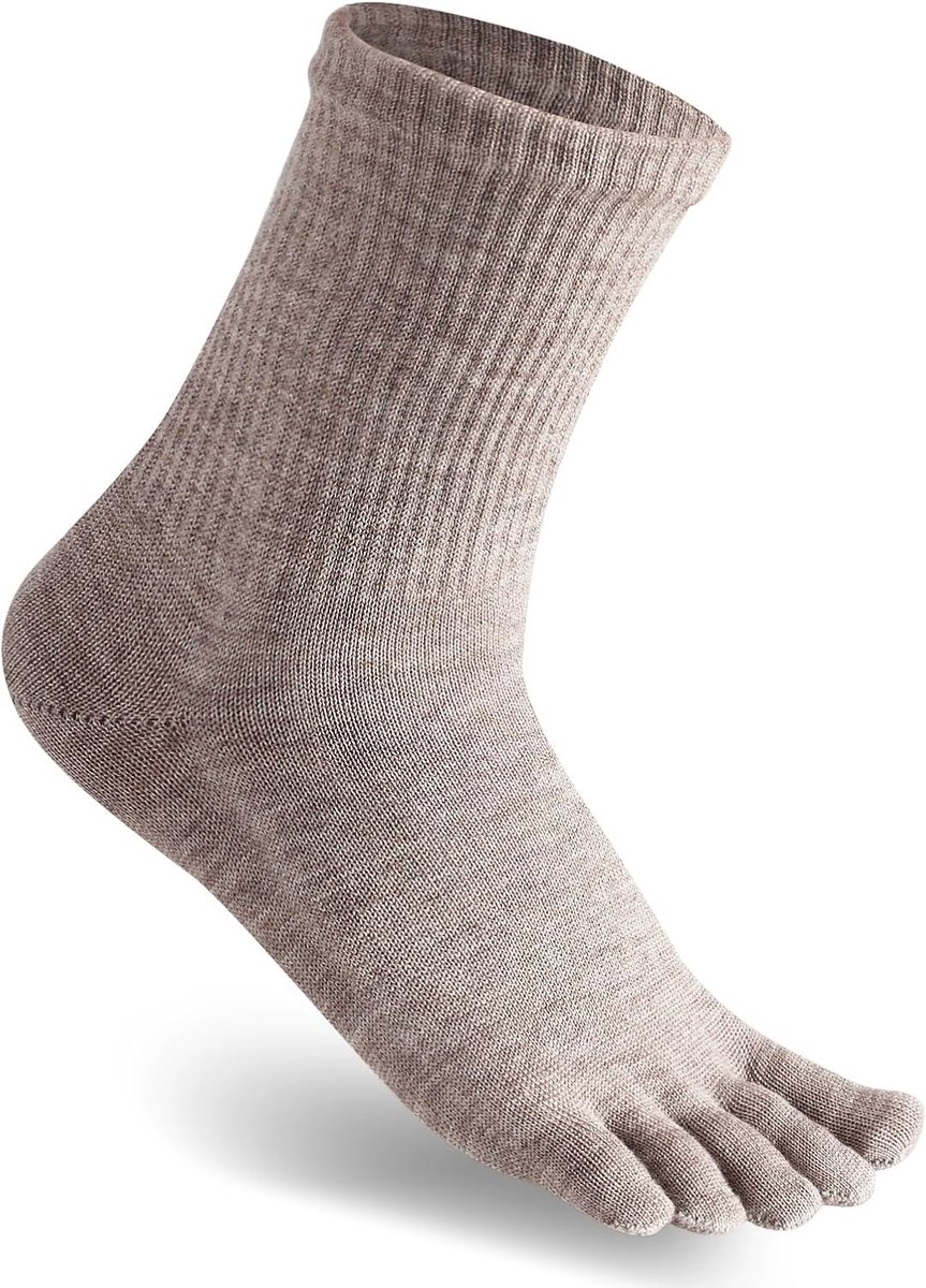Sokken 28% wol, warmte-isolerende winterkousen, geribbelde schacht, teenkousen, vijf vingers, U209WR