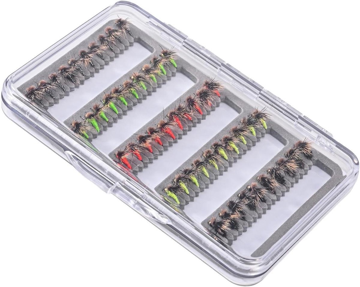 Visserij Lure Kit - Kunstaas Set - Vissen Vangen - Bionische Vliegende Insecten - 50 stuks - 5 Kleuren