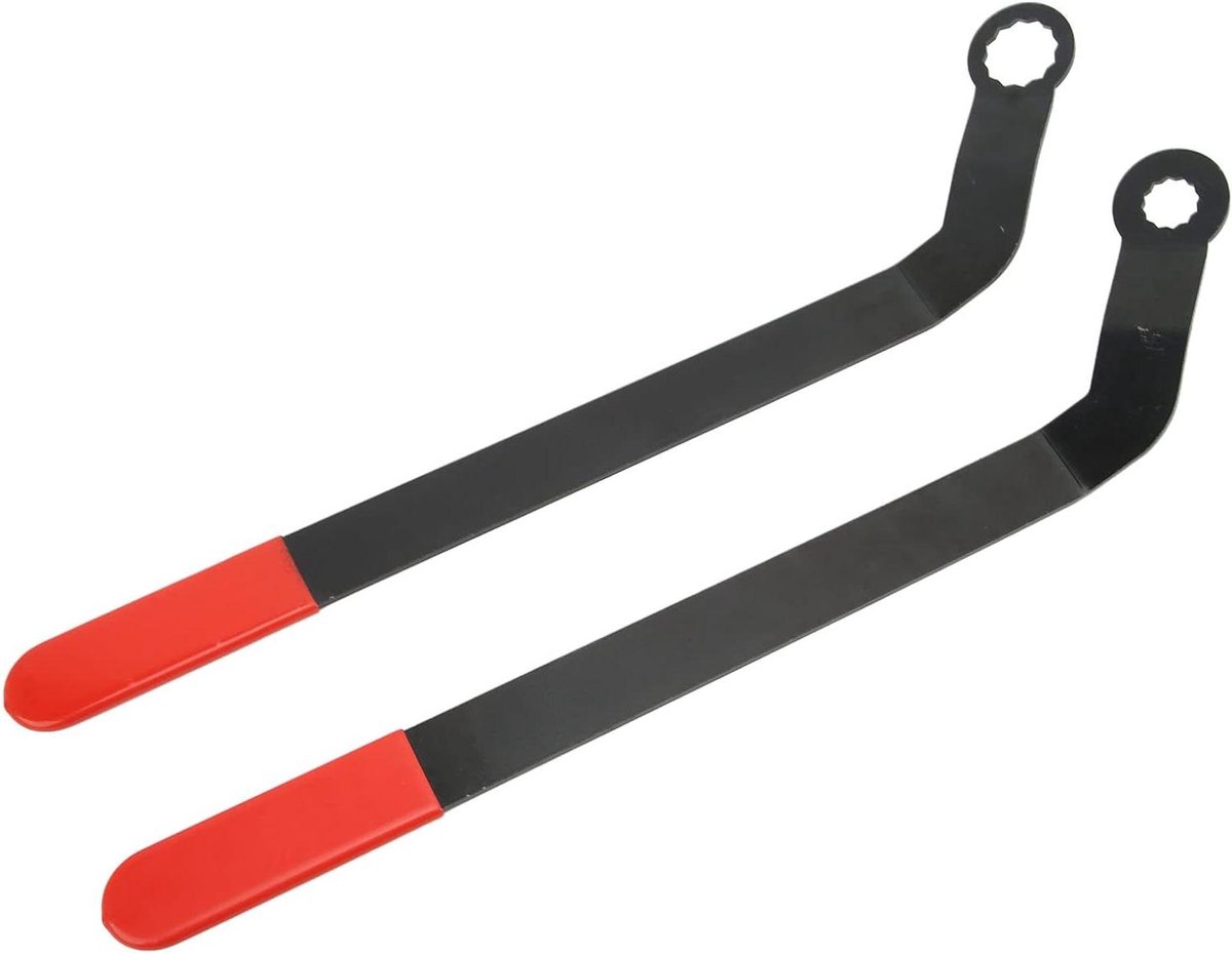 Serpentine Riemsleutel Set - Riem Gereedschap - Motor Onderhoud - Dunwandig Ontwerp - 2 Stuks - Zwart