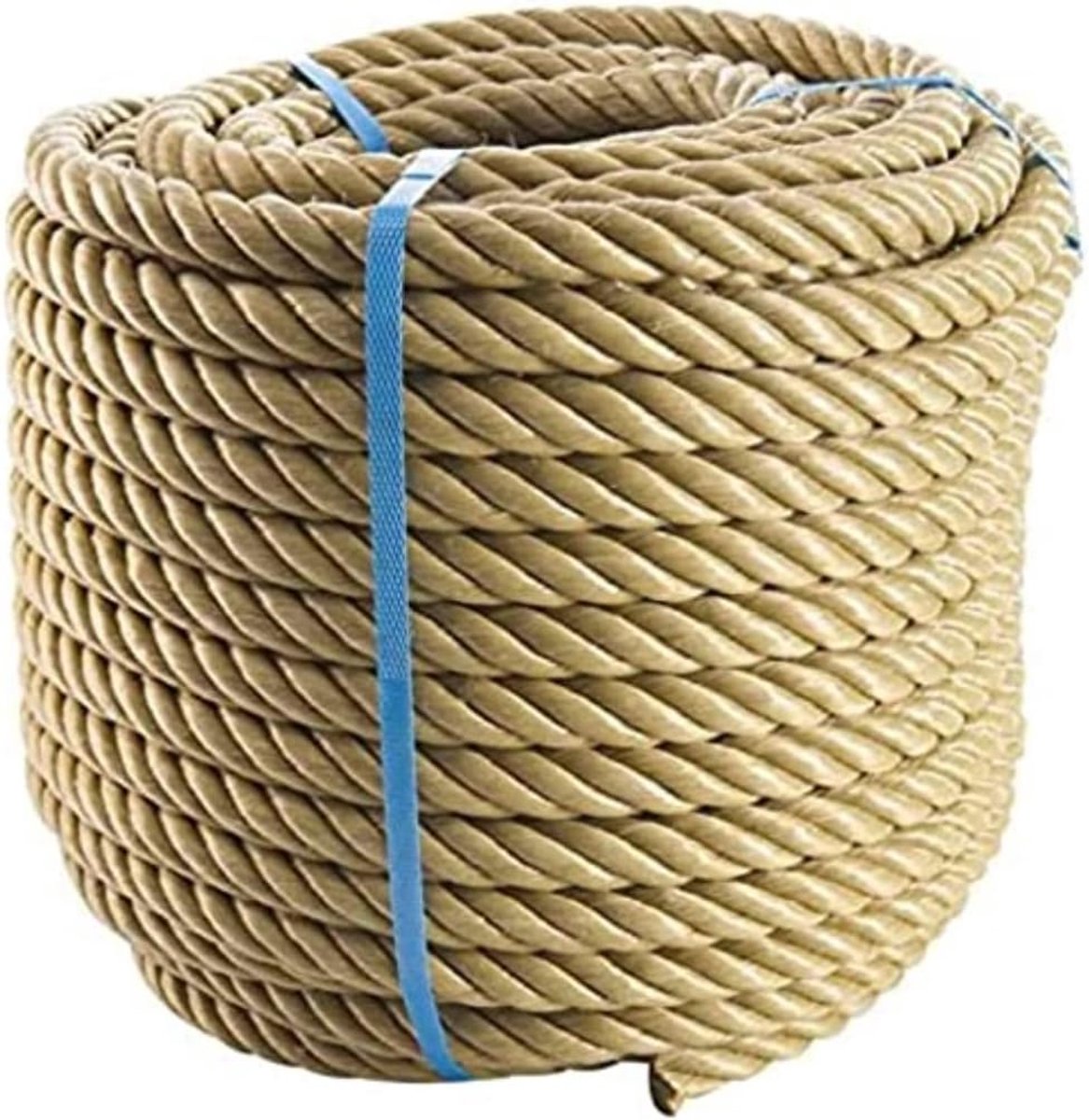 SnelShoppen - Polypropyleen Touw Ø 18 mm, 50 m - Sterk en Duurzaam Touw voor Tuin, Werkplaats en Thuisgebruik - Beige Kleur