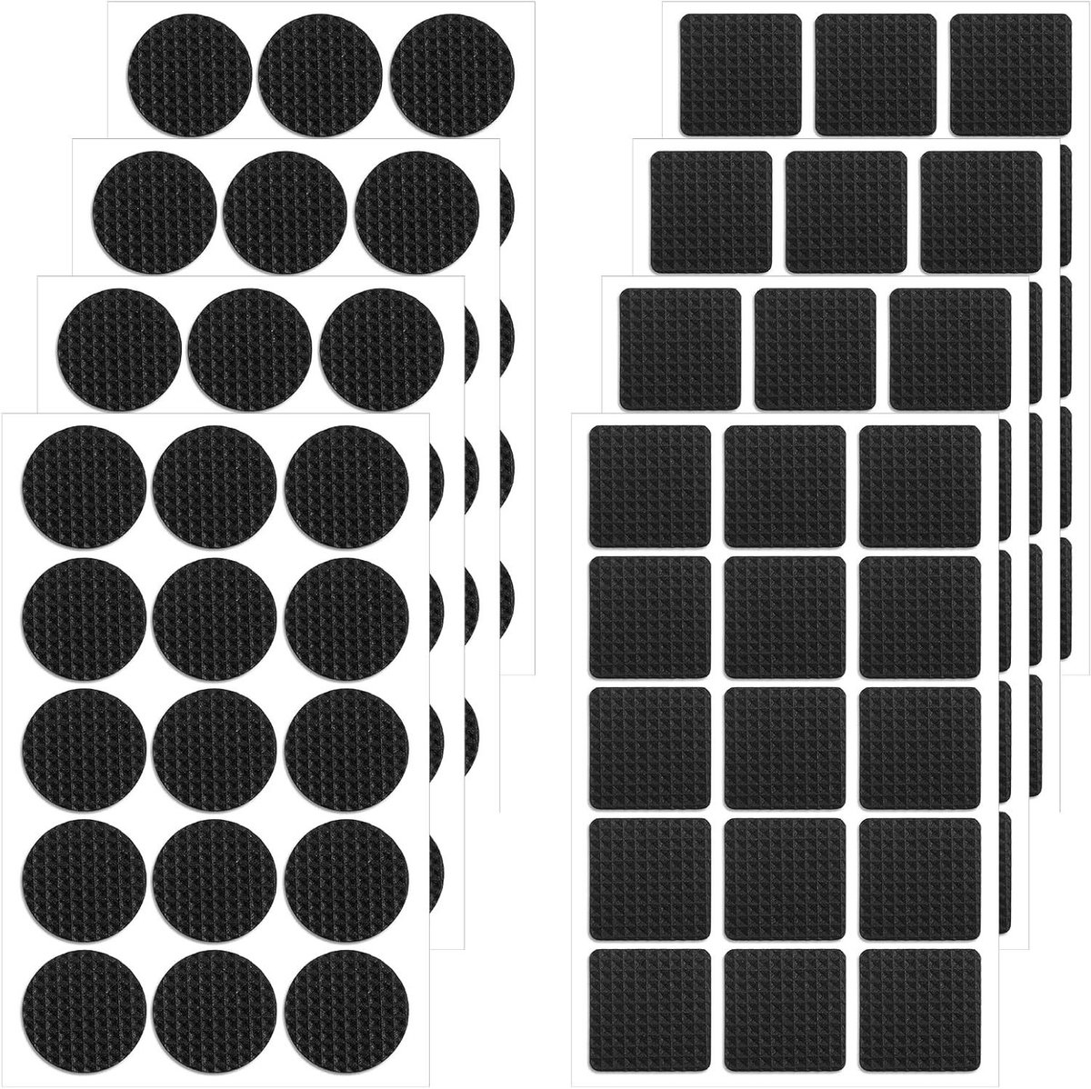 Antislip pads - Meubelglijders - Vloeren beschermen - Zelfklevend en snijdbaar - 120 stuks - Zwart