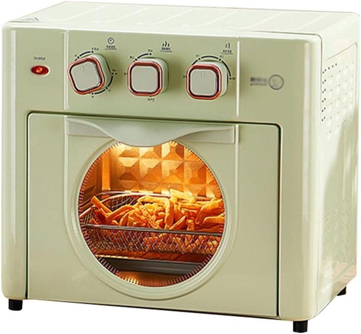 Heteluchtfriteuse Oven - Airfryer met capaciteit - Gezond Koken - Draagbaar Ontwerp - 18 Liter - Groen