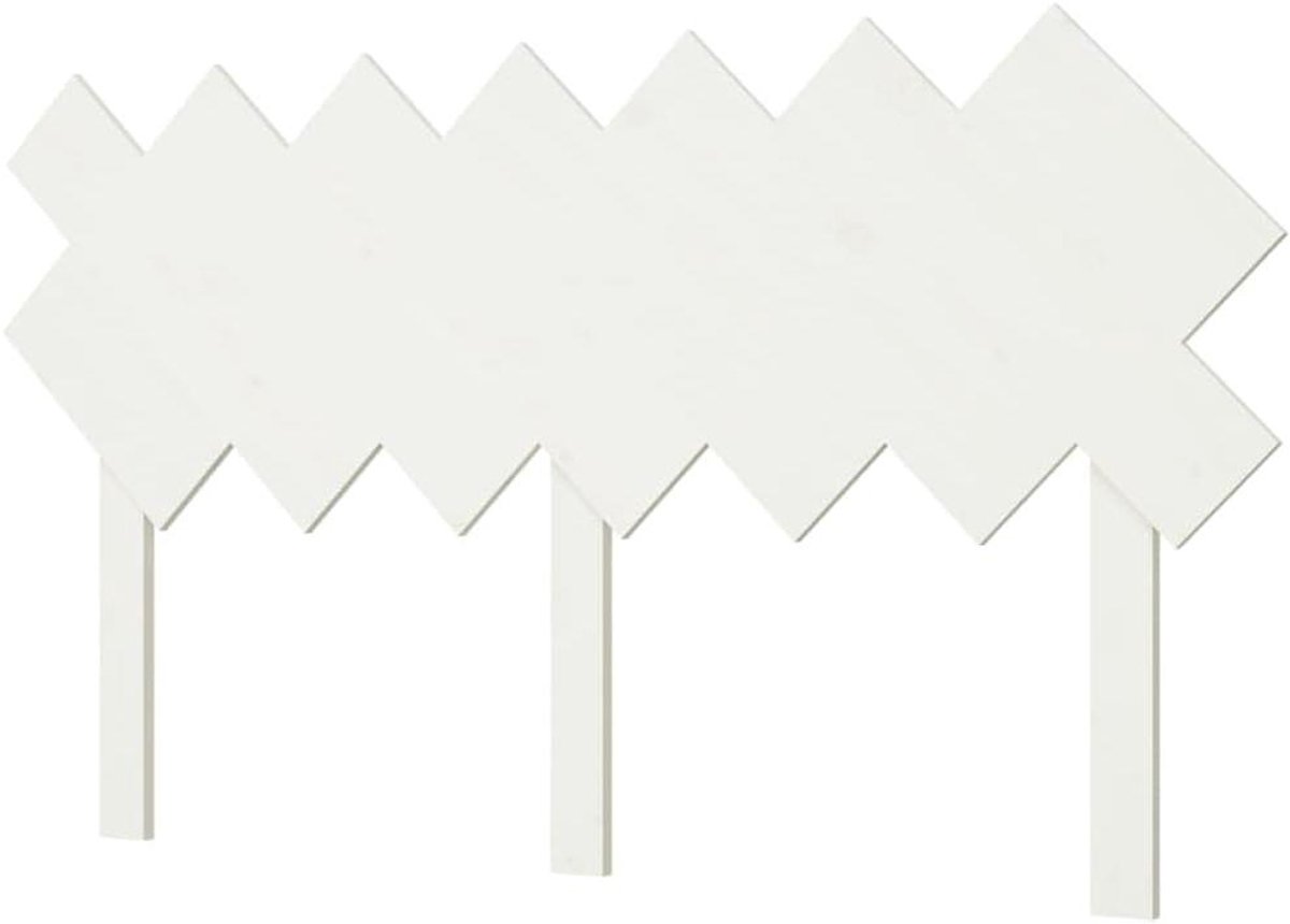 Hoofdeinde Massief Grenenhout - Bed Rugsteun - Ontspannen Sfeer Creëren - Natuurlijke Nerf - 141 x 80.5 cm - Wit