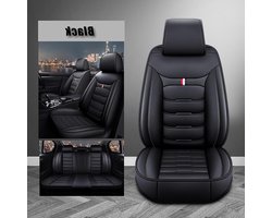 Autostoelhoes Set - Stoelhoezen Auto - Auto Interieur Beschermen - PU Leer - Voor 5 Personen - Zwart