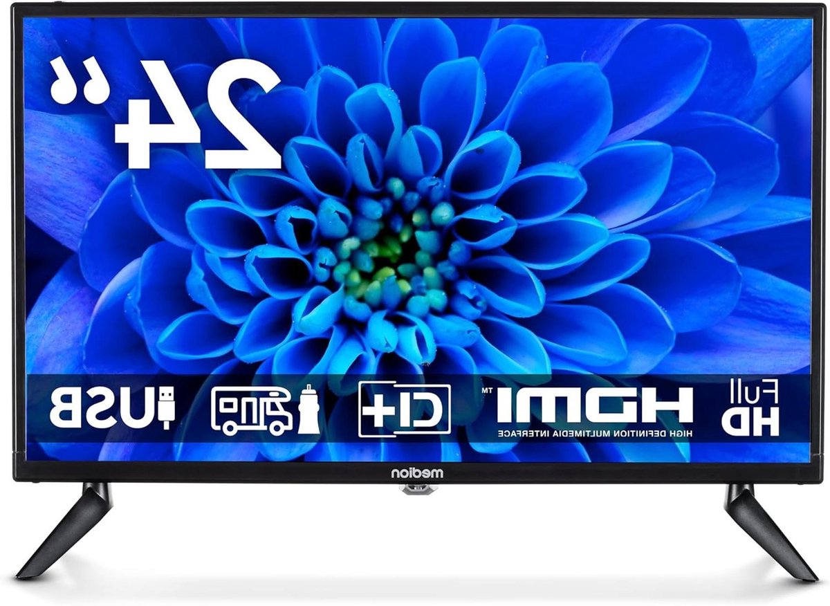 Full HD TV - Compacte Televisie - Kamperen en Reizen - Geïntegreerde Mediaspeler - 24 inch - Zwart