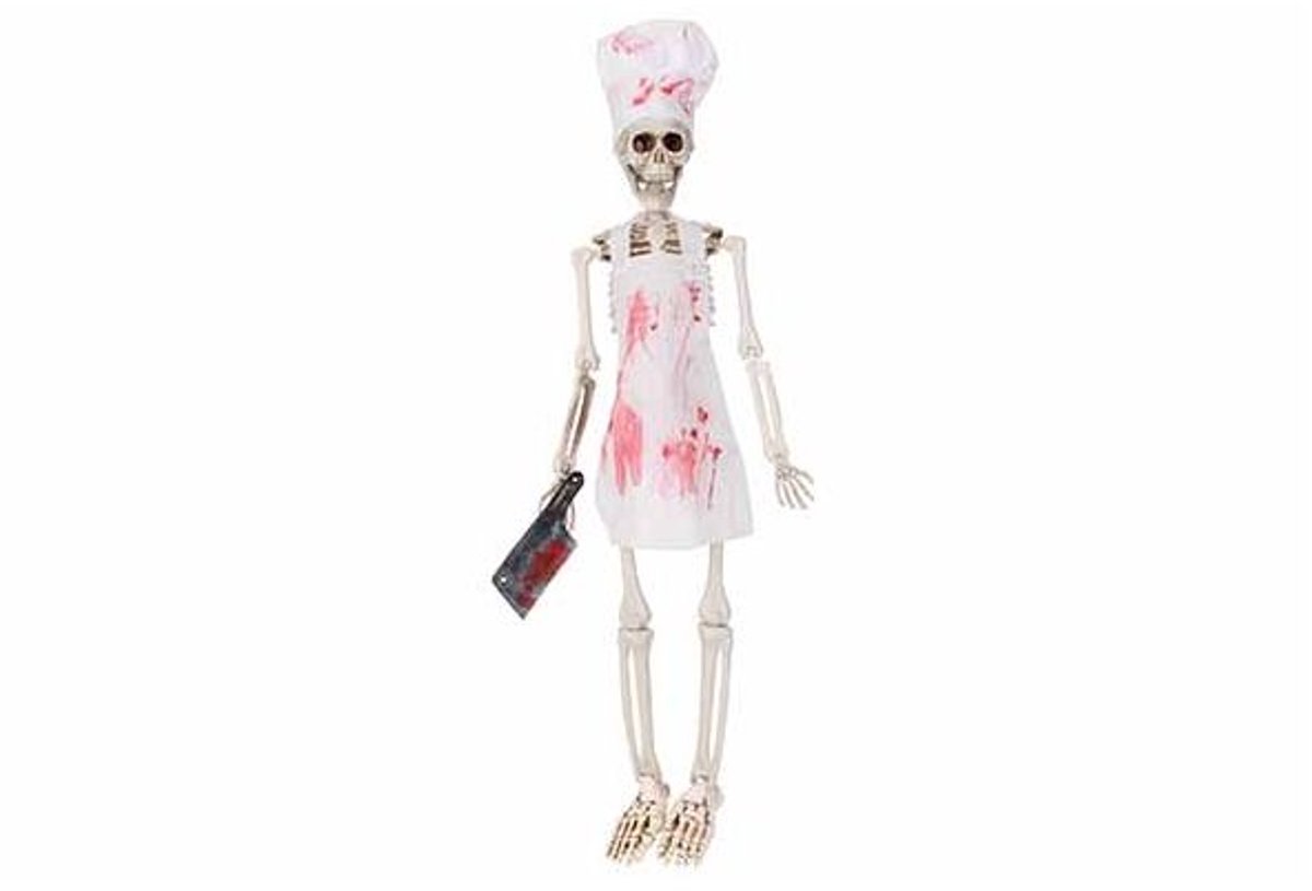 Skelet Bloody Chef Wit 10x6xh45cm