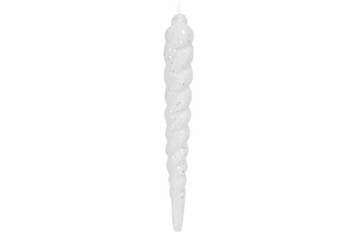 Hanger Cone Glitter Wit 4x4xh25cm Kunsts Tof