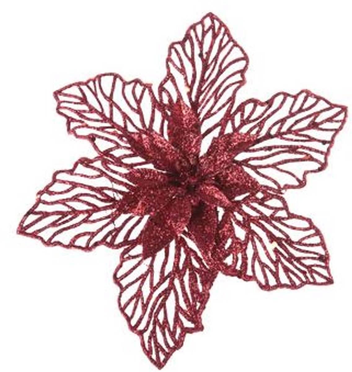 Cosy @ Home Kerstroos Clip Rood Kunststof 0x17,78xh1