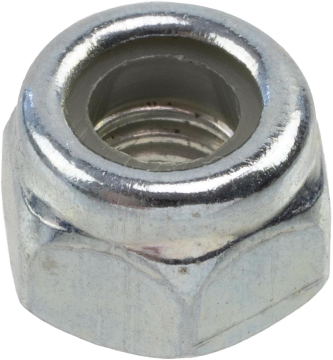 - Set van 100 borgmoeren M4x0.7 mm met 6-kant metrisch schroefdraad - van verzinkt staal - zilverkleurig - montage assemblage algemeen gebruik bevestiging