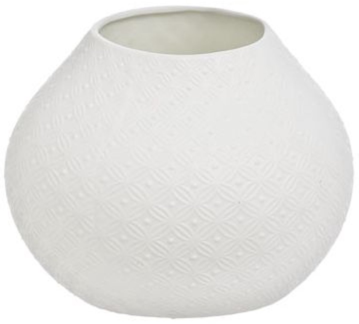 Cosy @ Home Theelichth.vaas Wit Porselein D12xh10cm
