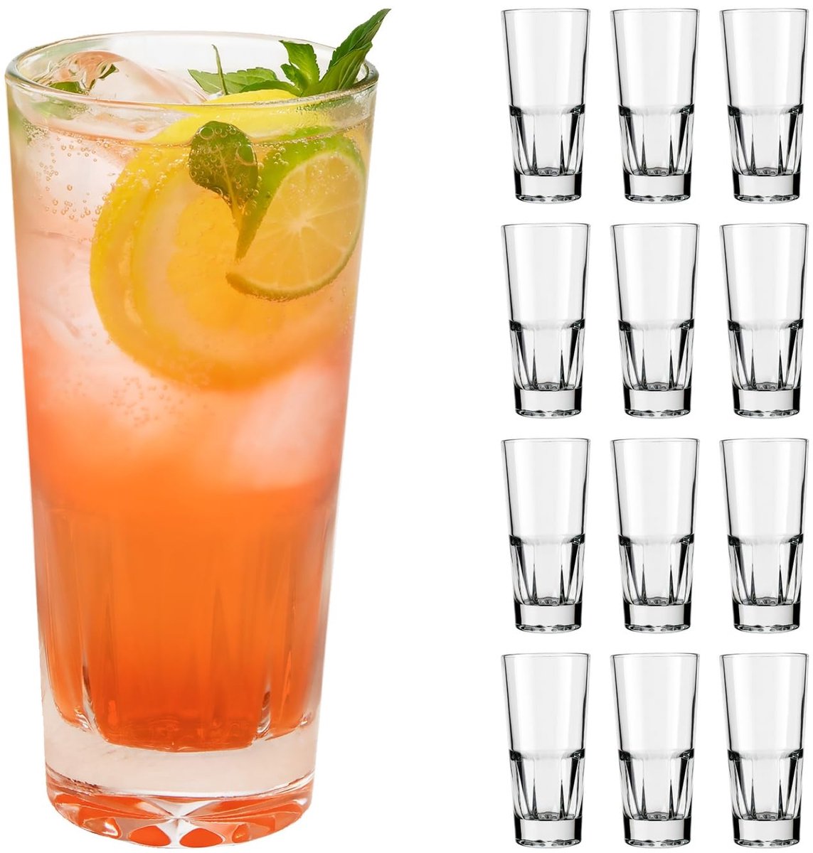 Libbey Gallery Tumblerglazen - Stapelbare Drinkglazen - Helder Glas - 340 ml - 12 Stuks