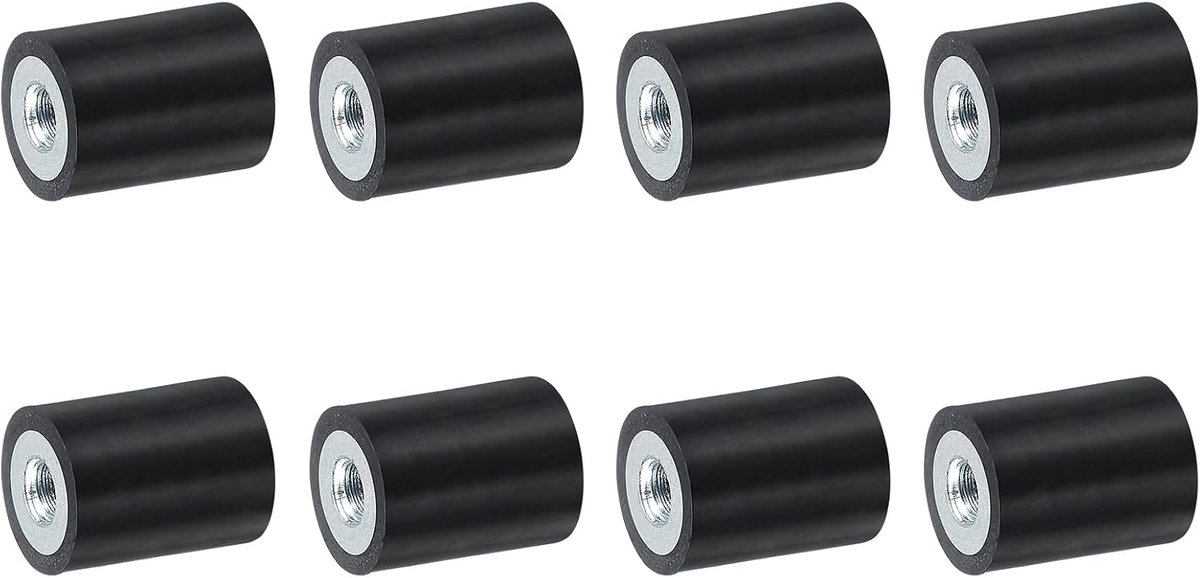 8 stuks 15 x 20 mm M5 schroefdraadbussen van rubber, trillingsisolatoren, vervangt anti-vibratiepads plat Silentblock basisblok