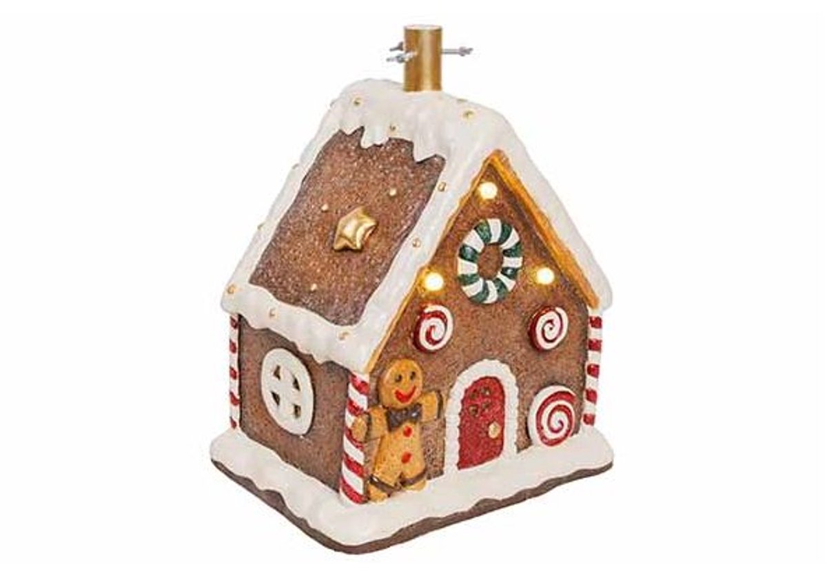 Boomvoet Cookie House Led Light Bruin 37 X26xh47cm Magnesium Excl 3 Aaa Batt