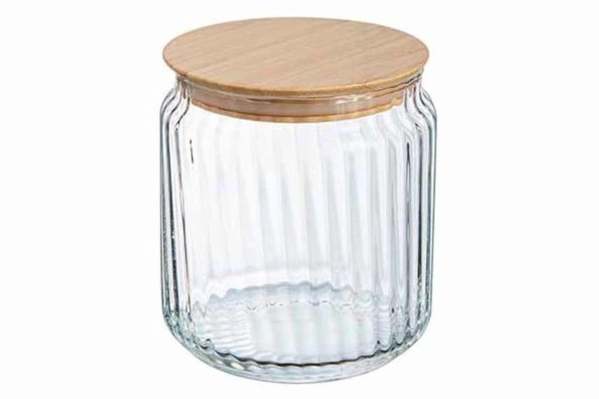 Nova Jar Voorraadpot 0,75l D10,5xh11,7cm - Bamboe Deksel