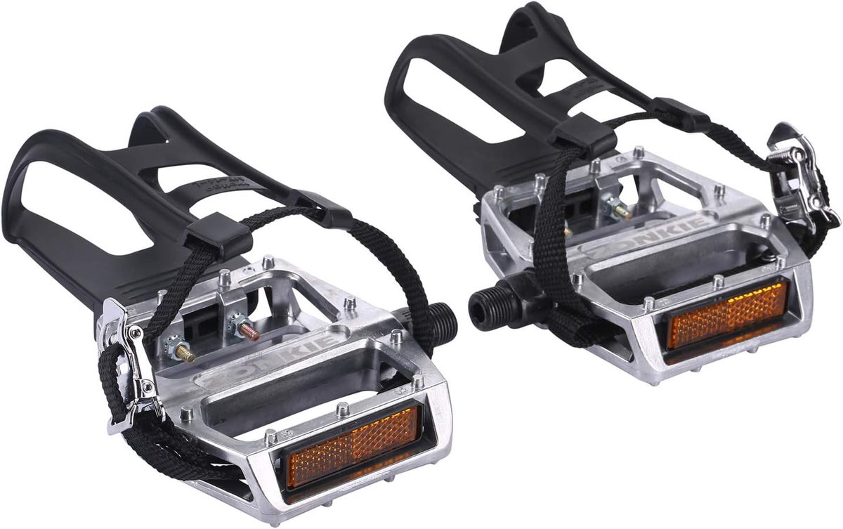 Pedalen met clips en riemen voor outdoor fietsen indoor hometrainer 9/16 inch