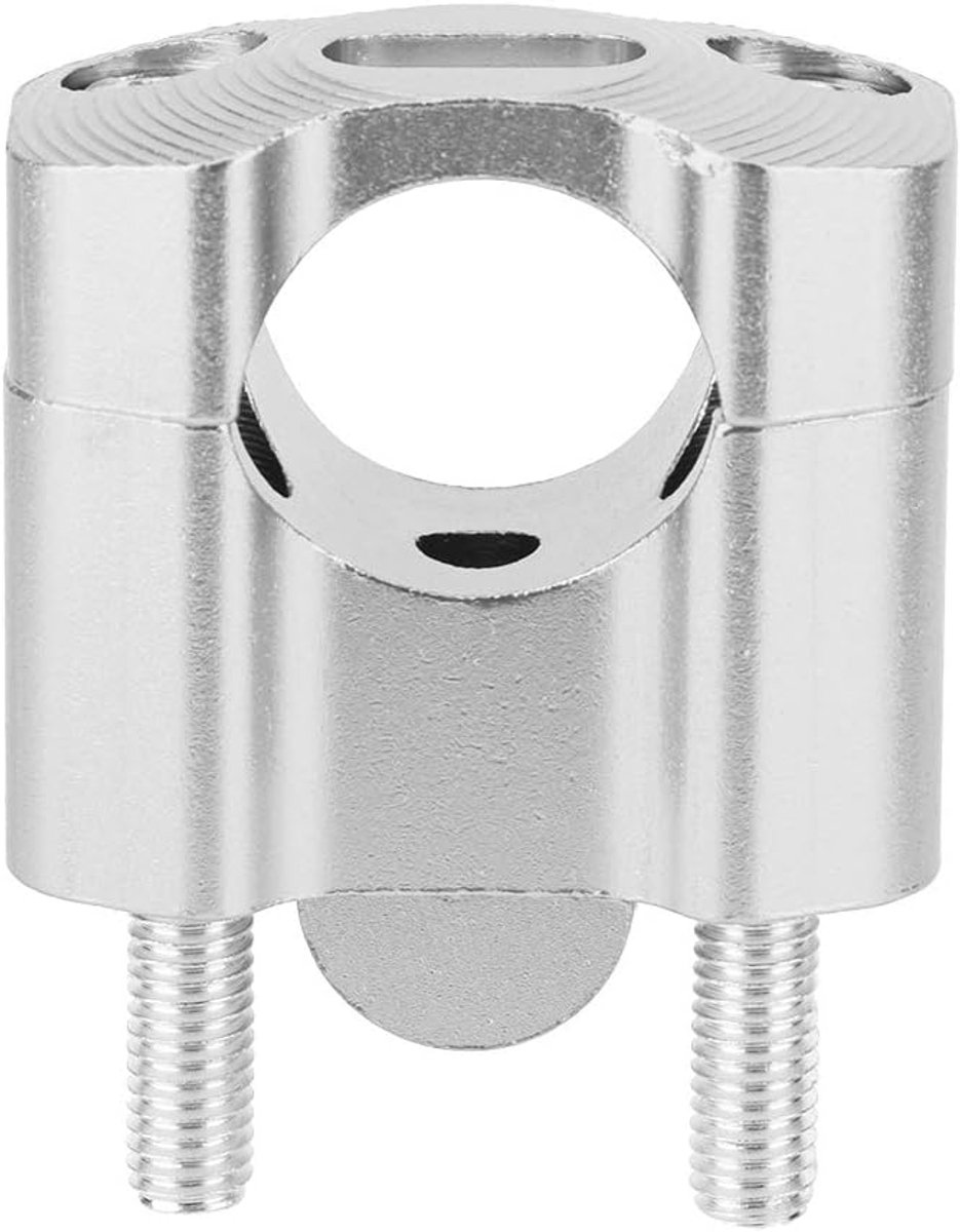 Paar 22mm/28mm 1/8in 7/8in Motorfiets Stuur Mount Klemmen Riser Adapter Stuur Riser 28mm Klem Motorfiets CNC Aluminium(Zilver)