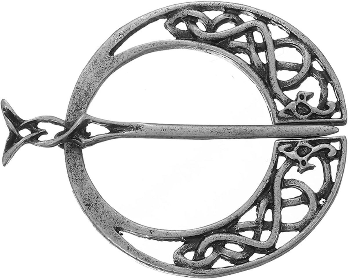 Vintage Cape Broche, Zilver, Broche, Metaal, Unisex, Brooch Pin, 1 Count