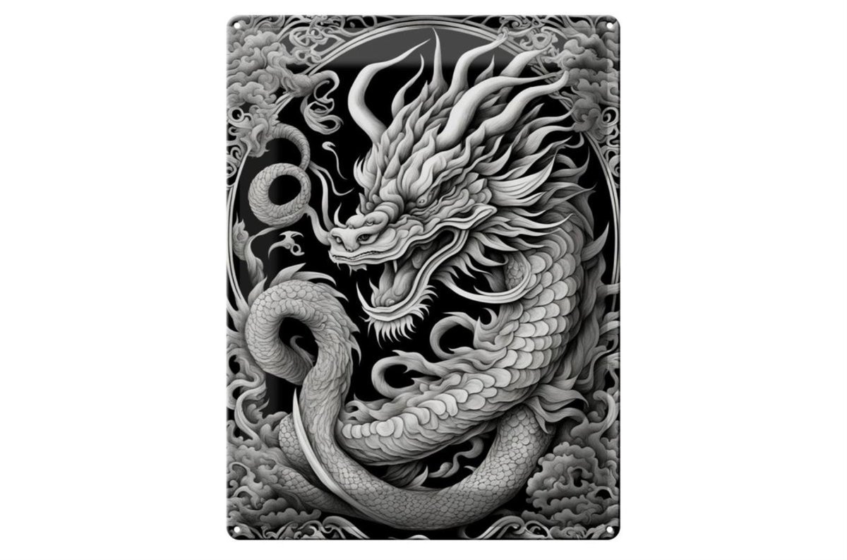 Blechschild 20x30cm Drachentafel 6