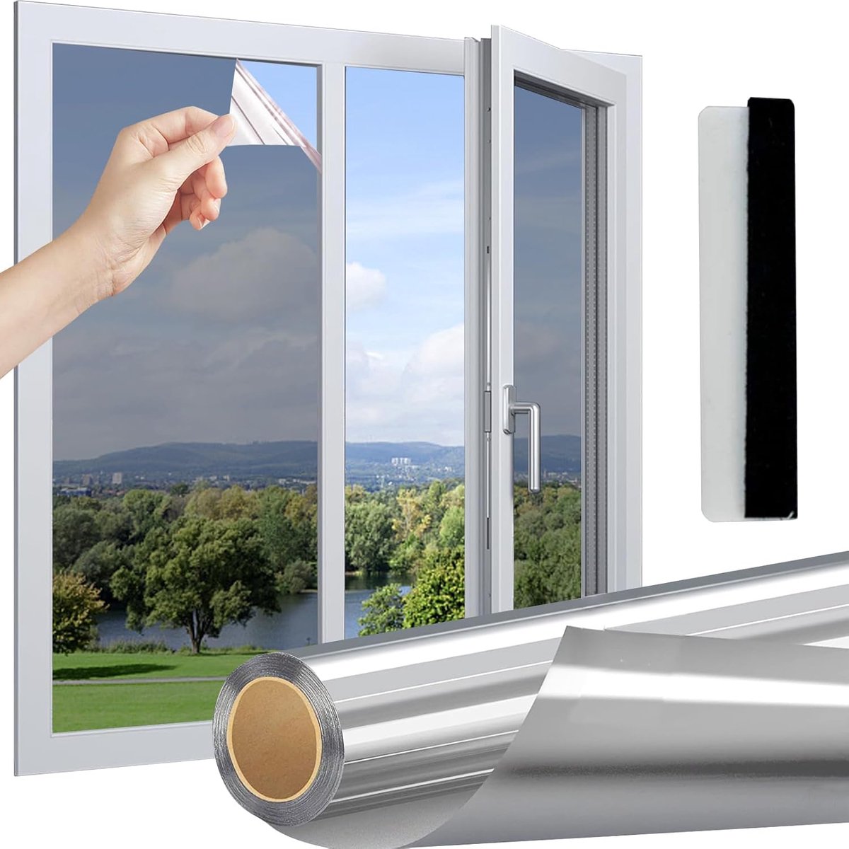 Raamfolie UV-bescherming - Privacy film - Isolerend - Beschermt tegen zonnestralen - ShopVlot
