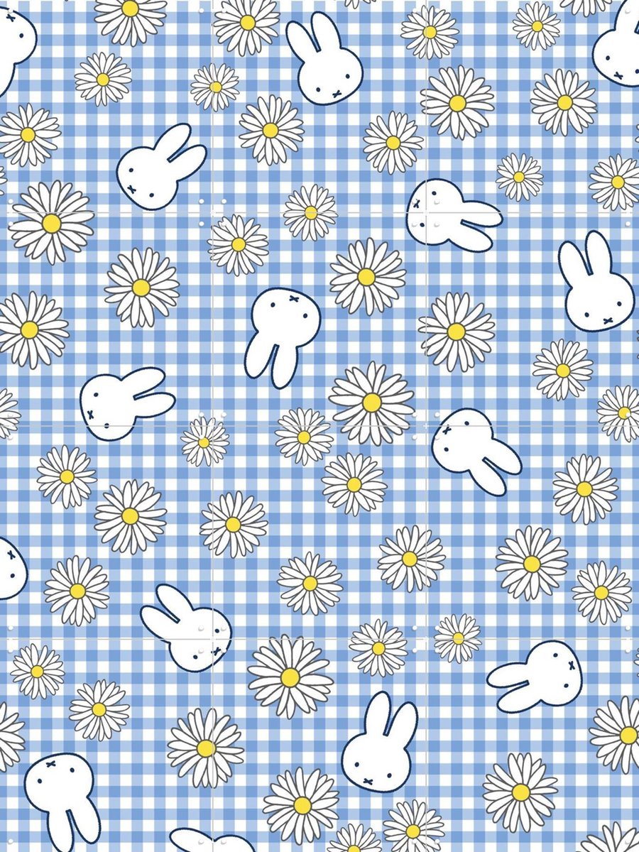 IXXI Nijntje & Madeliefjes, Nijntje - 60 x 80 cm - Gratis ophangtool - Grote wanddecoratie en posters - Fantasierijk, Illustraties, Decoratieve