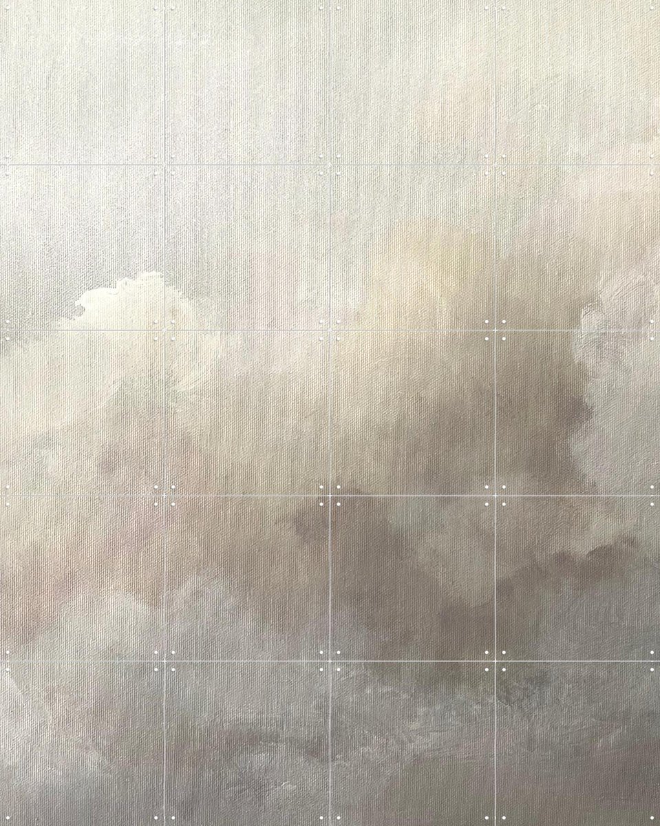 IXXI Think Cloud, Dan Hobday & Various - 80 x 100 cm - Gratis ophangtool - Grote wanddecoratie en posters - Kwaststreken, Modern, Realisme