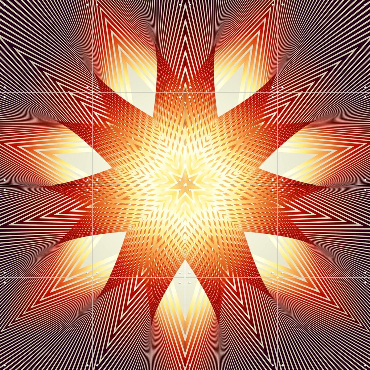IXXI Ignition, Angelo Cerantola - 80 x 80 cm - Gratis ophangtool - Grote wanddecoratie en posters - Digitale Kunst, Modern, Geometrische Kunst