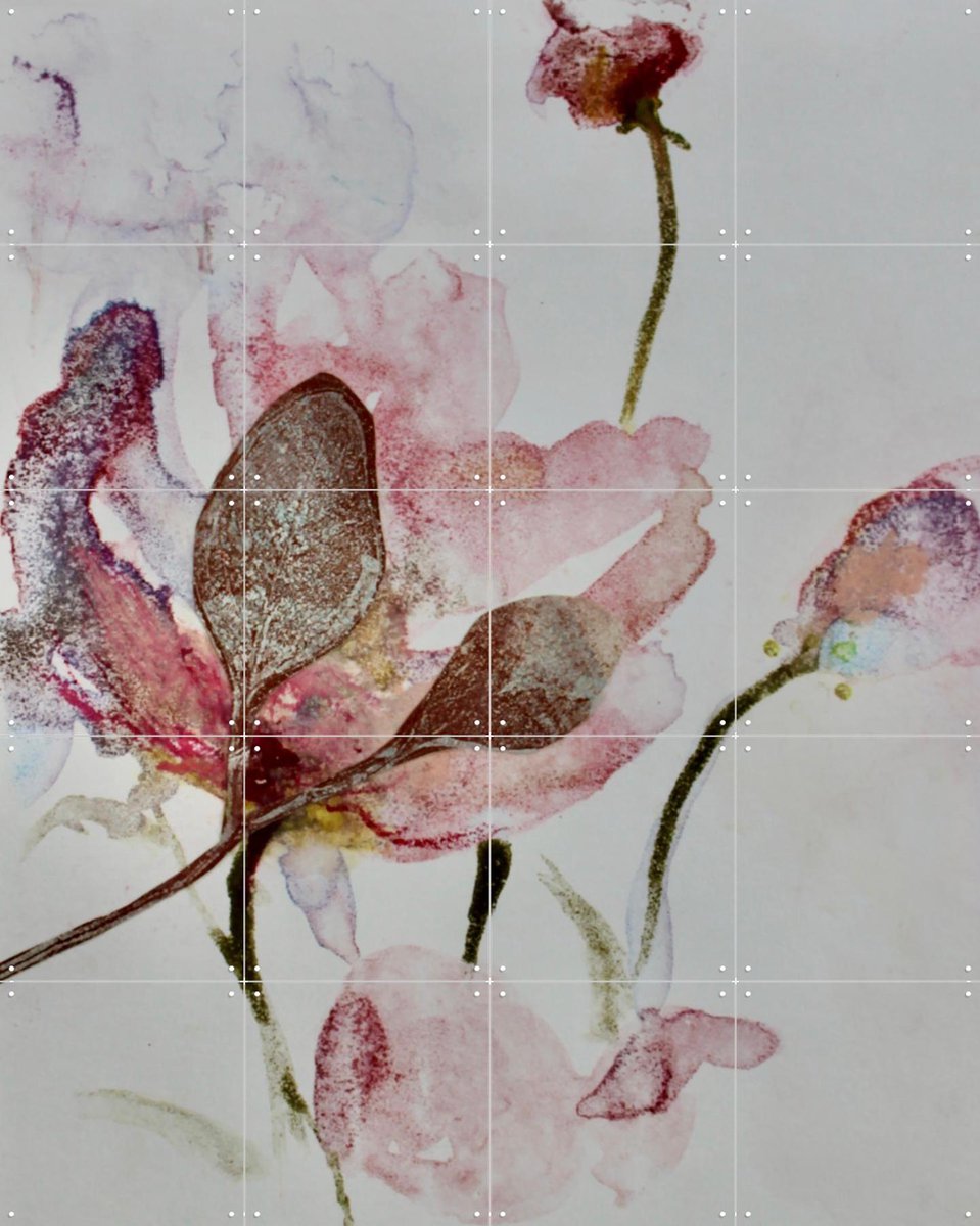 IXXI Sweetheart, RAR Kramer - 80 x 100 cm - Gratis ophangtool - Grote wanddecoratie en posters - Fantasierijk, Kleurrijk, Abstract, Aquarel