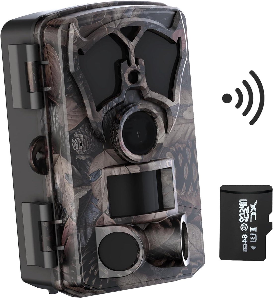 Wildcamera met Wifi - Trailcamera Jachtcamera - Natuurbewaking Boerderij - 01s Trigger 940nm Nachtzicht - 64MP 4K - Groen