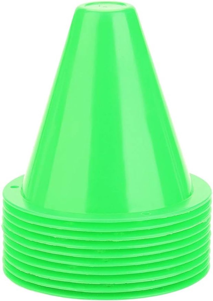 3.35 Inch Kunststof Sport Trainingskegel (Set Van 10)- Voor Kinderen Thuis GYM Voetbal Trainingsvoetbal 5 Kleuren