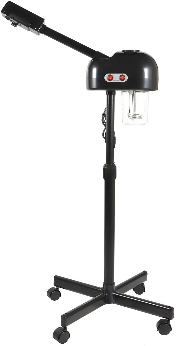Seth Select Gezichtsstomer 750 ml – Professionele Gezichtssauna met Verstelbare Hoogte en 360° Draaibare Sproeikop – Zwart