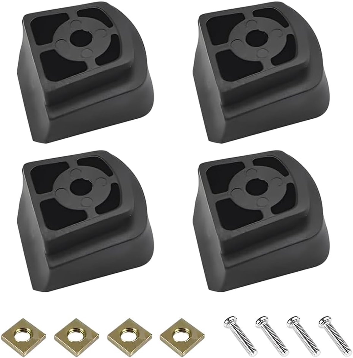 Set van 4 TPR-achterremblokken, universele remblokken Geschikt voor inline skates, vervangende remblokken Geschikt voor inline skates.