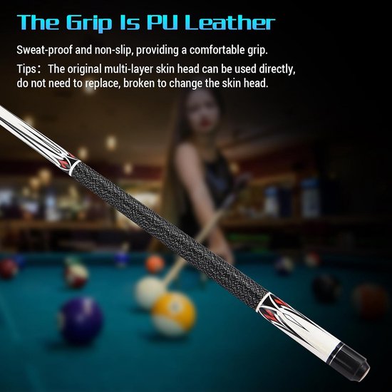 Biljartkeu - Poolkeu Keu - Biljart Spelen - 13 mm Tip - 147 cm - Meerkleurig — afbeelding 4