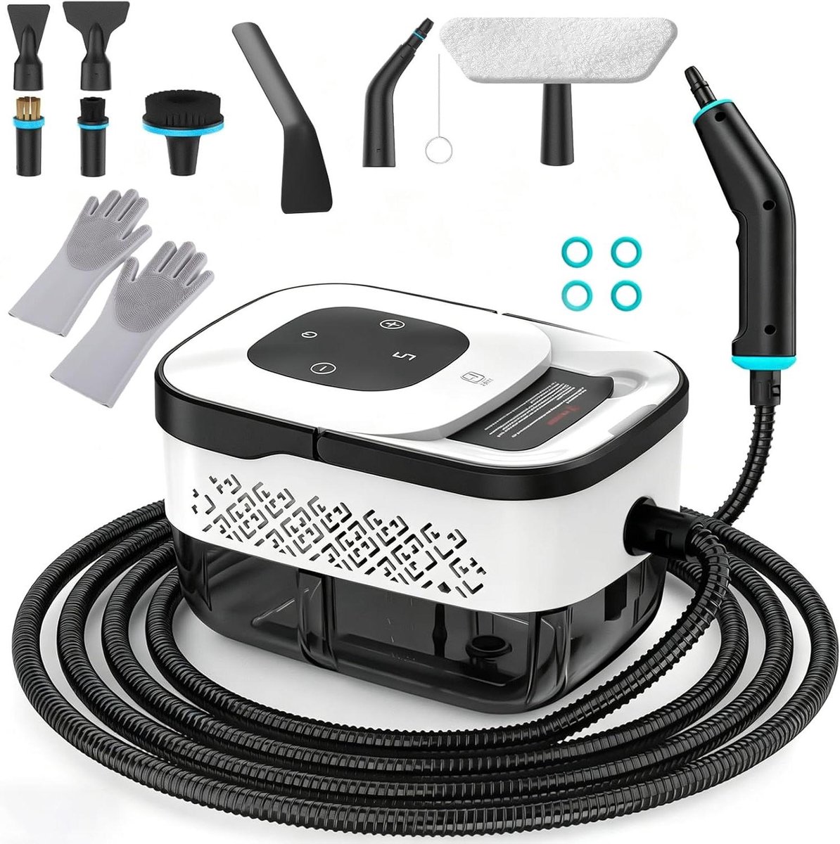 Handstoomreiniger - Stoomapparaat - Grondig Reinigen - Hogedruk stoomkracht - 1250 ml tank - Wit