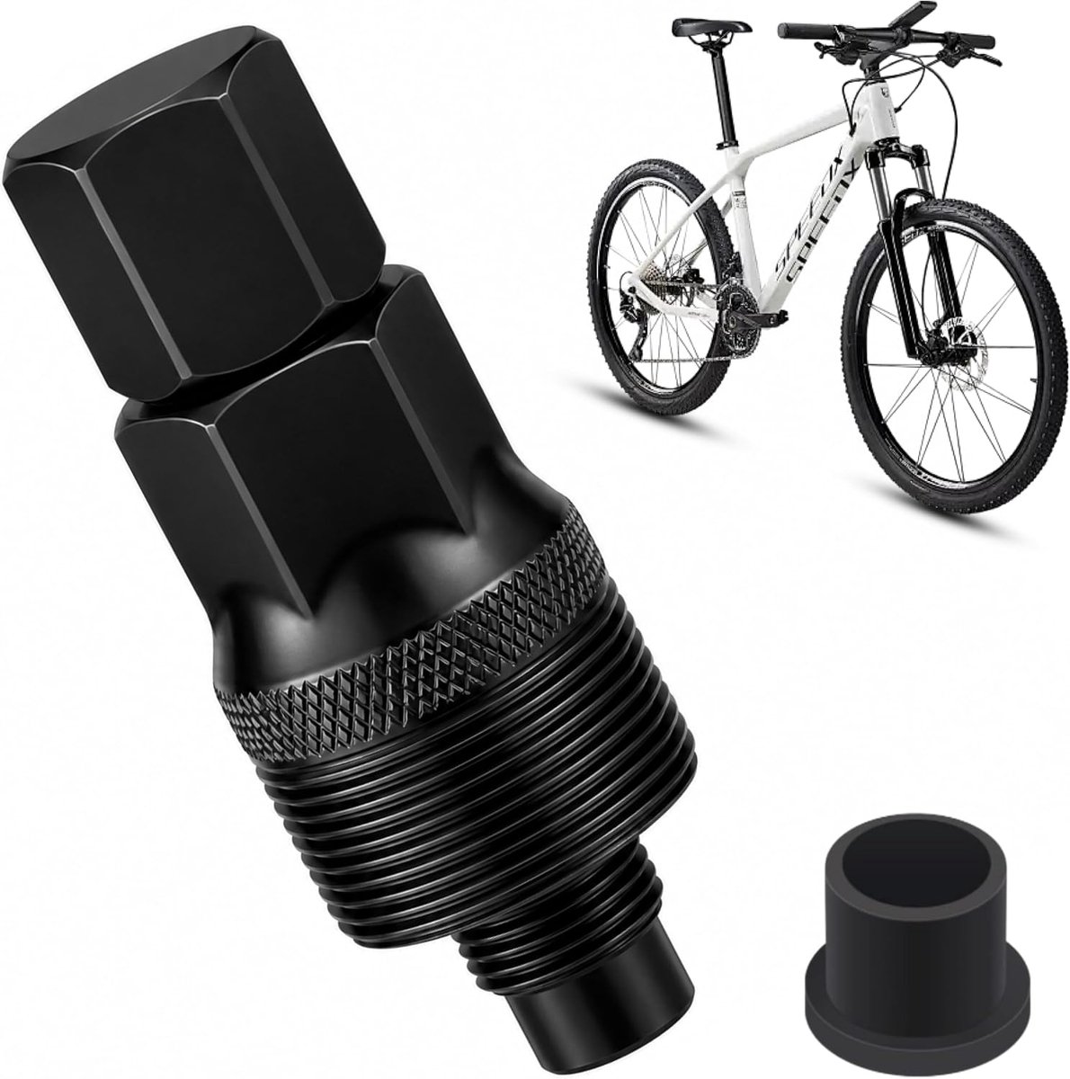 cranktrekker, vierkant, crankverwijderaar & trapasgereedschap, pedaaltrekker fiets voor ISIS & kegelcranken, compact fietsreparatiegereedschap voor MTB, racefiets en e-bike