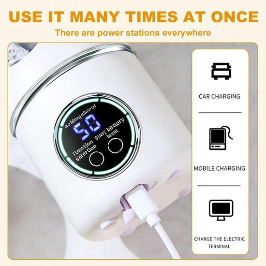 mixer 700 ml, oplaadbare mini-mixers met digitaal display, mixer to go voor milkshakes, fruit, groente, fitnessstudio, kantoor, camping, reizen (wit) — afbeelding 2