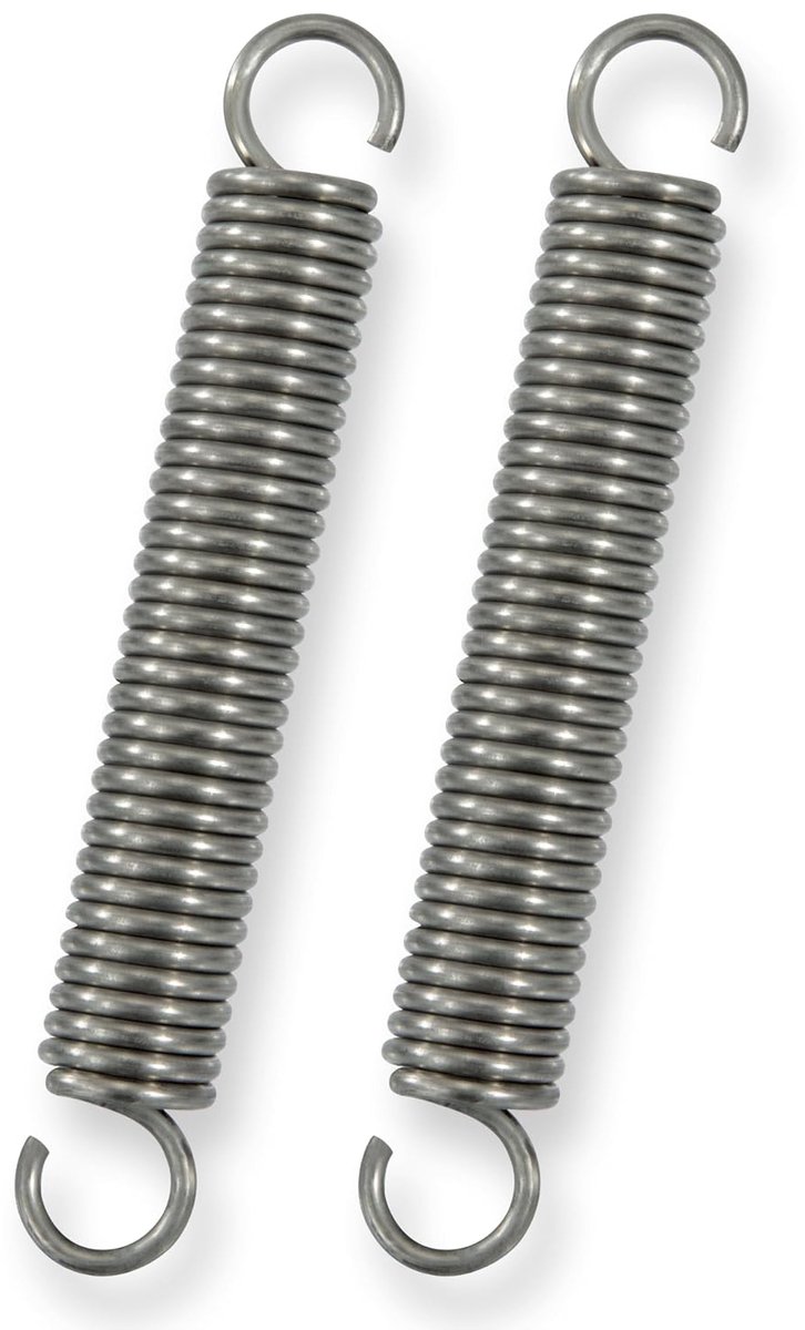 100 mm trekveer dubbele haak roestvrij staal draaddiameter 2,2 mm buitendiameter 15 mm trein 11,8 kg 2 stuks