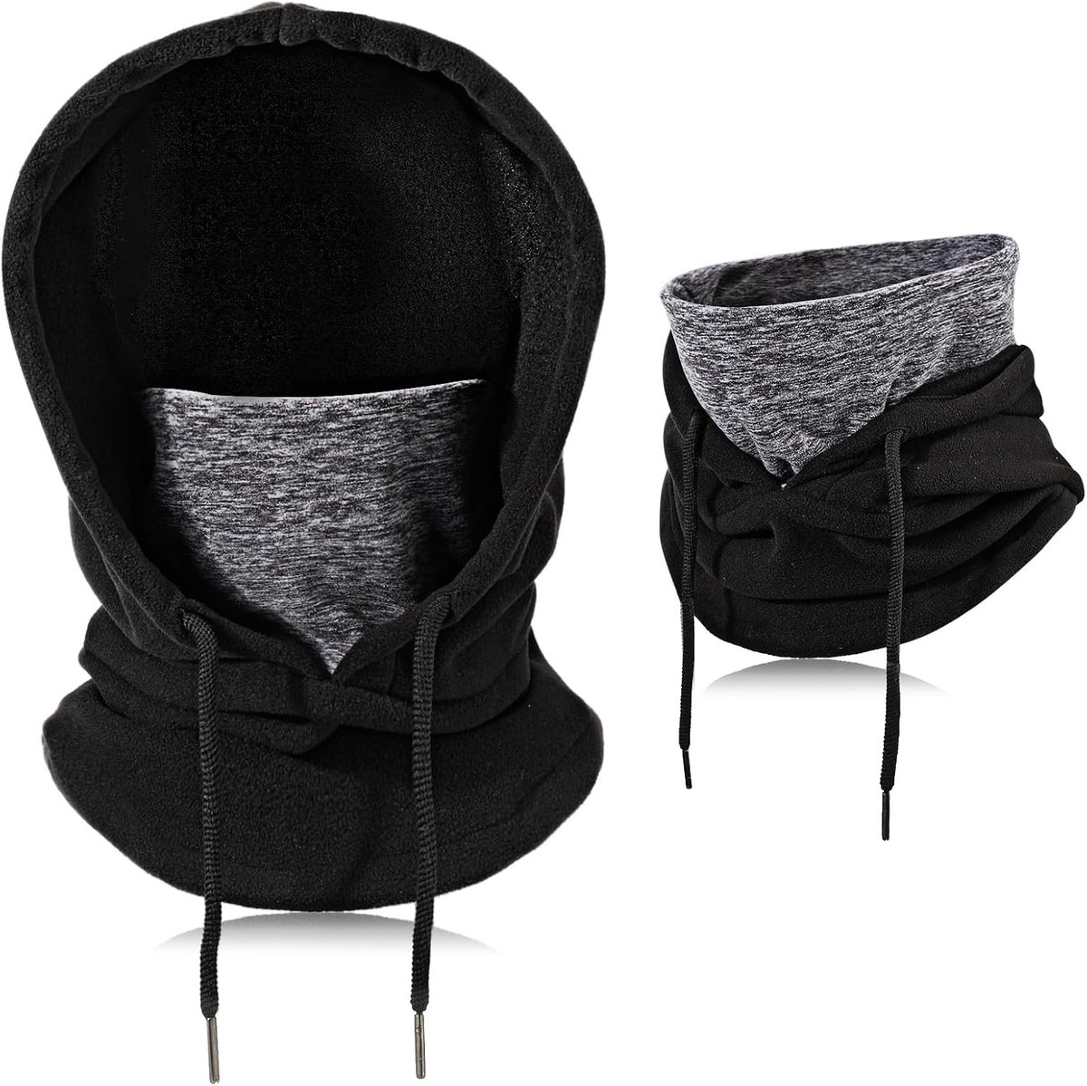 Bivakmuts, winddicht skimasker, thermo-fleece capuchon, winter, multifunctioneel gebruik, warm gezichtsmasker voor heren en dames, gezichtsmasker, ademende gezichtsbedekking, zware nekwarmer