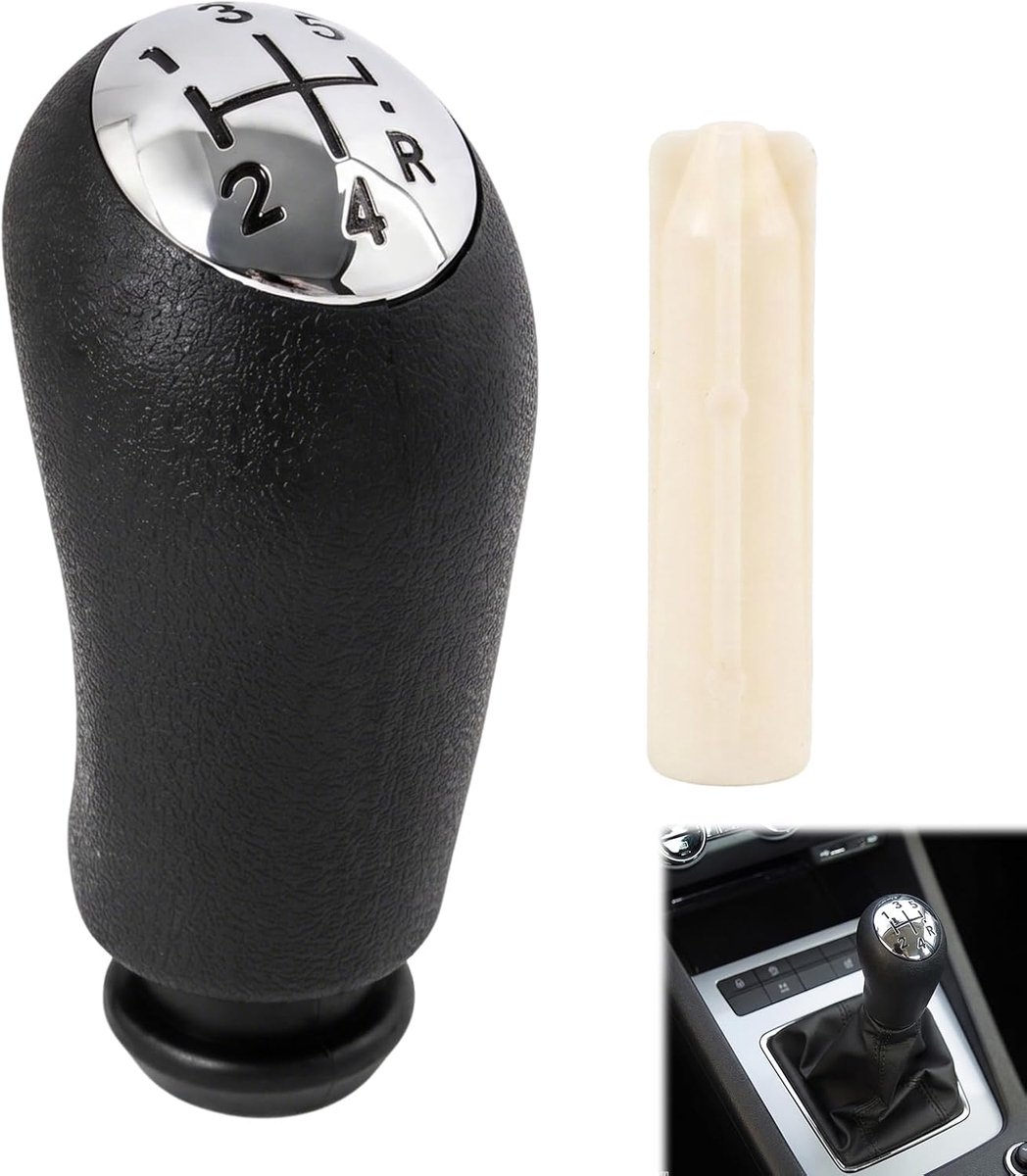 5-versnellingspook, compatibel met Clio 3, Clio 4, Megane 2, Scenic 2, Laguna 2, Kangoo, ergonomische schakelhendel van robuust kunststof met adapter voor eenvoudige montage en modern design