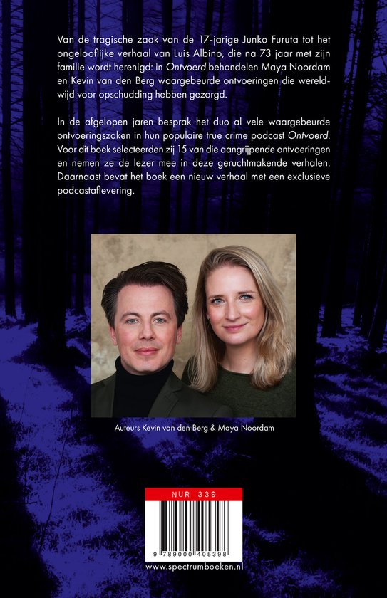 Portret van Kevin van den Berg en Maya Noordam, auteurs van Ontvoerd.