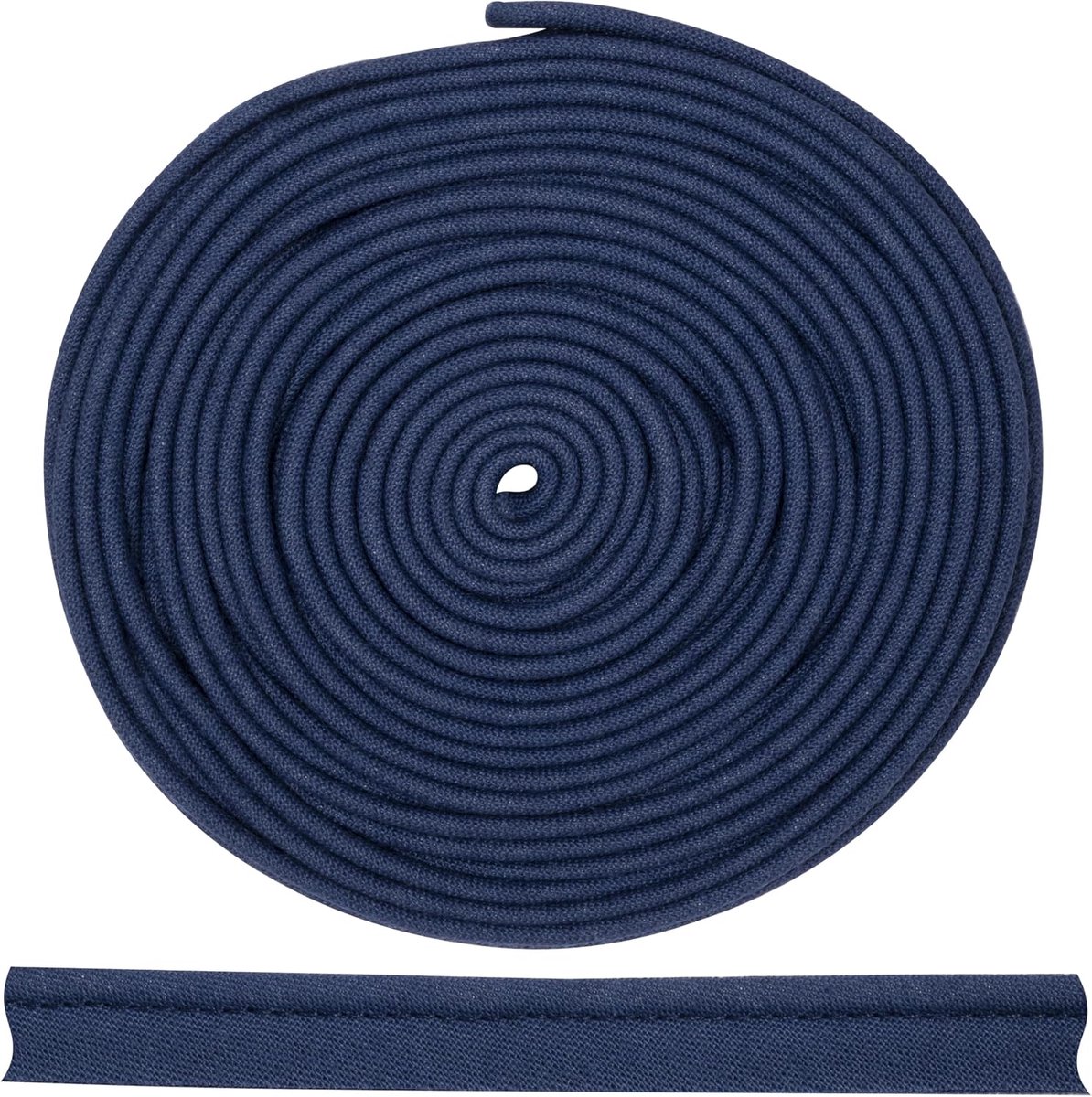 - C72056 - paspel biasband sierband 4,5 meter x 10 mm - van 50% polyester en 50% katoen - kleur donkerblauw - passepartout boorden kleding kussen quilt paspels om te naaien