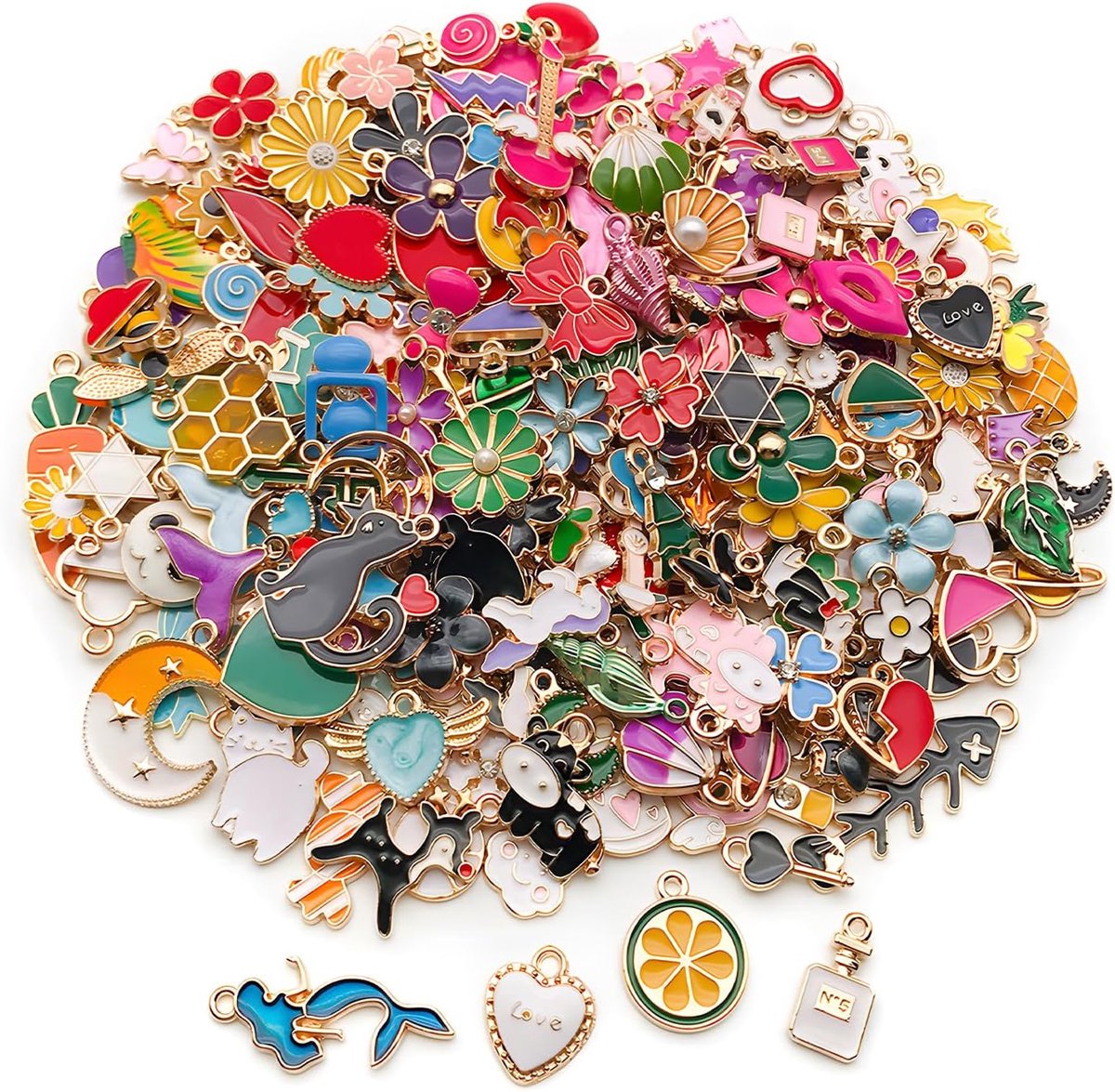 Bedels, groothandel bedels, hangerset voor armbanden, armbandbedels, knutselwerk, legering, klein voor doe-het-zelf halskettingen, sleutelaccessoires, armband