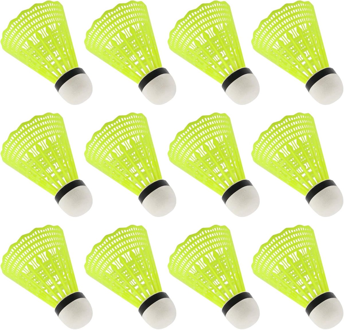 18 stuks, badmintonballen, nylon, voor sporttraining | Shuttles, geel, met hoge stabiliteit, speedbadmintonballen voor binnen en buiten, sport, training, beginners