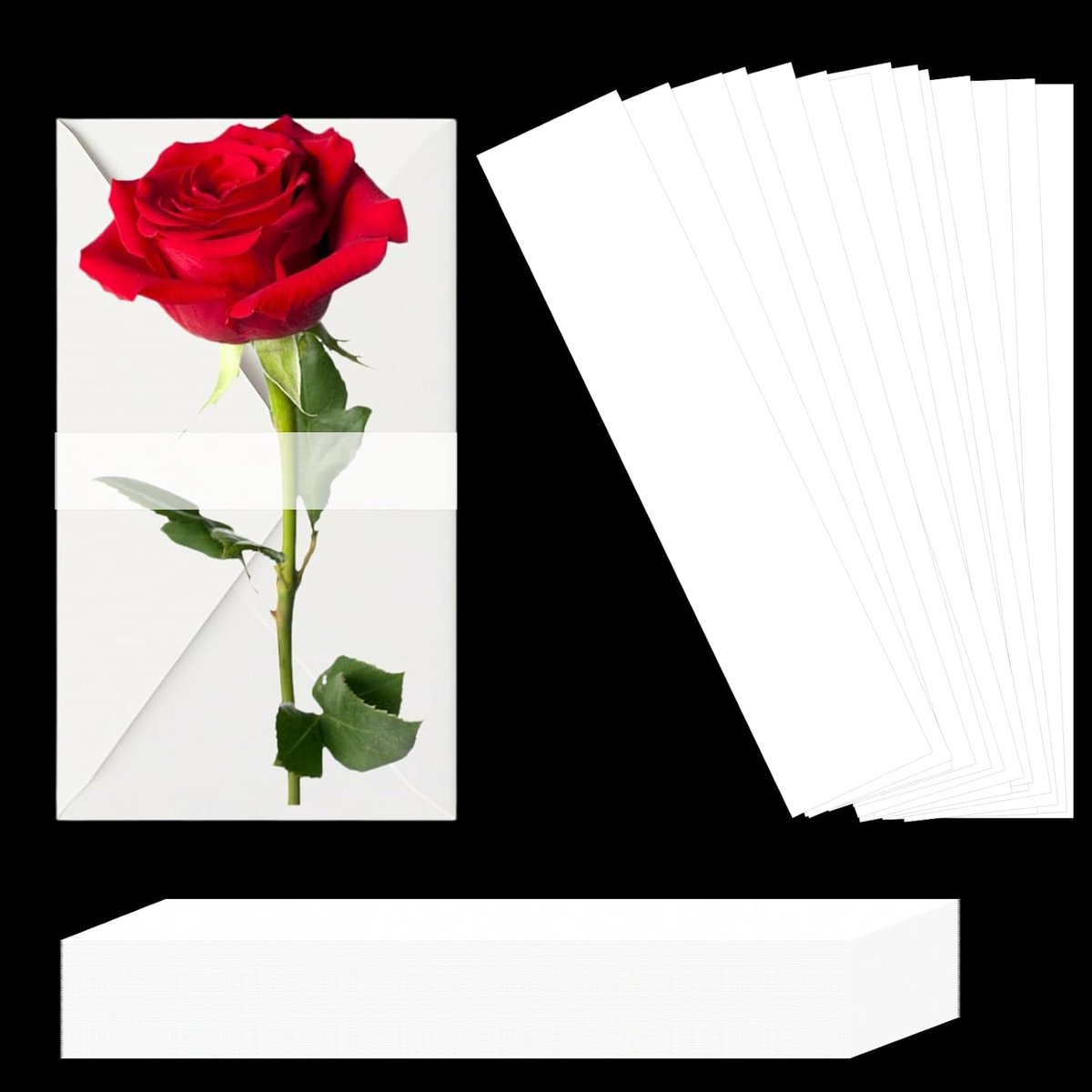 100 stuks transparante vellum buikbanden voor 5 x 7 bruiloftsuitnodigingen | accessoires + cadeaubonnenvoering